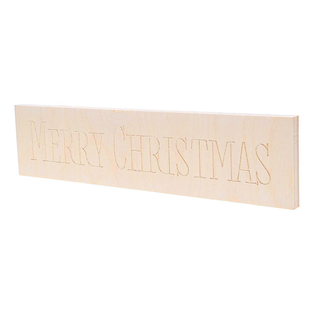 Good Wood By Leisure Arts Shape Merry Christmas 12"X 3"X .5", Wooden Shapes, Wood Shapes, Wooden Shapes Wall Decor, Large Small Shapes For Crafts